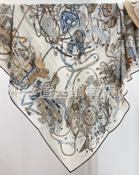 70% Cashmere 30% Silk Scarf Bandana world Print Shawl Neckerchief 135X135cm wrap