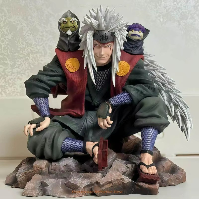 16cm Naruto Jiraiya Mount Myoboku Sitting Figure PVC Anime Statue