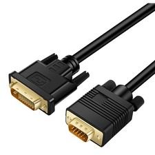 DVI Sources to VGA Display Cable, Uni-Directional DVI-D 24 1 to VGA Cord, ...