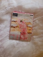 Dekoschal Tischläufer 3erSet Organza Je 1.45x3m =9Meter WEISS Geblümt Meradiso