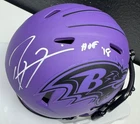 RAY LEWIS HOF '18 SIGNED AUTO BALTIMORE RAVENS RAVE MINI HELMET BECKETT/BAS WITN