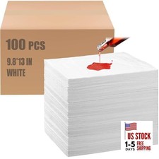 Oil Absorbent Pads Weight Dimpled Pad Garage 9.8 x 13 Inch 100 White