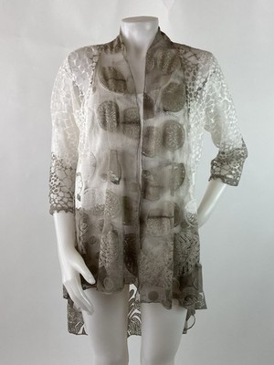 Anis. A Size Small Burnout Lace Open Front Cardigan Lightweight Sheer Boho