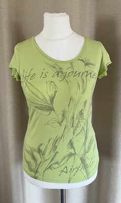 AIRFIELD Sommer Bluse Shirt grün mit Muster Größe 36