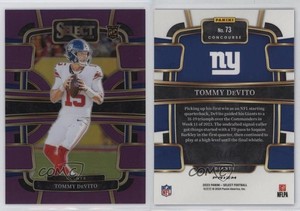 2023 Panini Select Concourse Purple Prizm /75 Tommy DeVito #73 Rookie RC