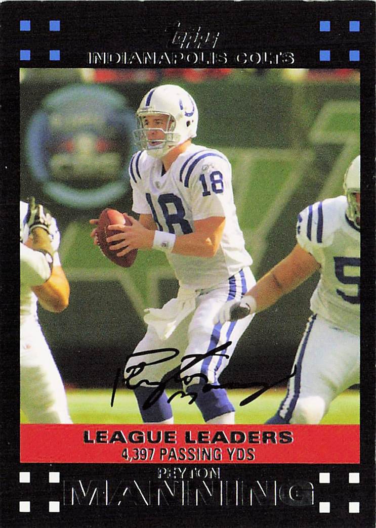 2007 Topps #396 Peyton Manning Copper #/2007
