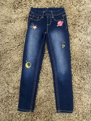 Wonder Nation Girls' Jeggings Size S (6-6X) Blue Stretch Denim Look Leggings
