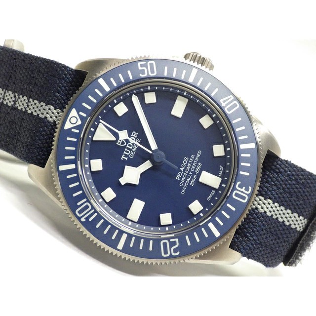 TUDOR WATCH PELAGOS FXD 25707B/23 AUTOMATIC WINDING CHRONOMETER BLUE DIAL MEN'S