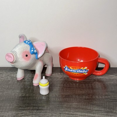 Toy Teck Teacup Piggies Snowflake Basic Set Pig Figure Cup