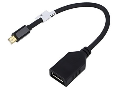AD-0003-BK Adapter DisplayPort Buchse,DisplayPort Ministecker 0,1m ABS LANBERG