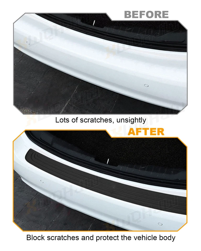 ✅XWQHJW para Hyundai Elantra 2013-2018 protector de parachoques trasero moldura Foto 3 de 4