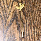 Rare Gold Tone Bird Dove 3D Vintage 1970 1960 Classy Stick Pin