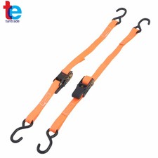 2-Pack 1" x 4 FT 2400 LBS Ratchet Boat Trailer Transom Tie Down Straps S-Hook