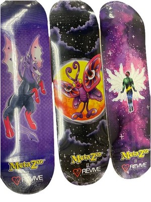 Revive x MetaZoo Skateboard Decks Bundle Of 3! Brand New Still In Wrap! MZ0311