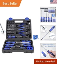 Ergonomic 59-Piece Magnetic Screwdriver Set - Perfect for Home, Office, and Auto