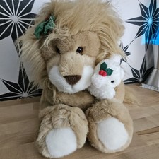 Vintage Lion  The Lamb Plush Stuffed Animal Christmas 1994 Commonwealth Toy