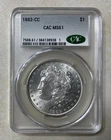 1882-CC Morgan Silver Dollar CAC MS61 – Carson City Mint