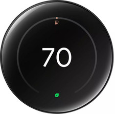Google - Nest Learning 4th gen Model:GA05169- Polished Obsidian Thermostat ONLY
