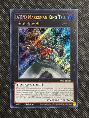YuGiOh! - D/D/D Marksman King Tell RA05-EN047 Secret Rare 1st Edition Near Mint