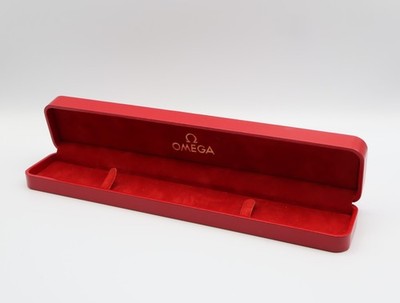 Near MINT OMEGA Vintage Red Watch Box Genuine Case Only for Women's #2534