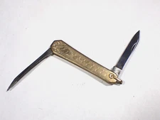 C.R.N. Double Blade Pocket Watch Pipe Cleaner Chain Fob with GF Handles