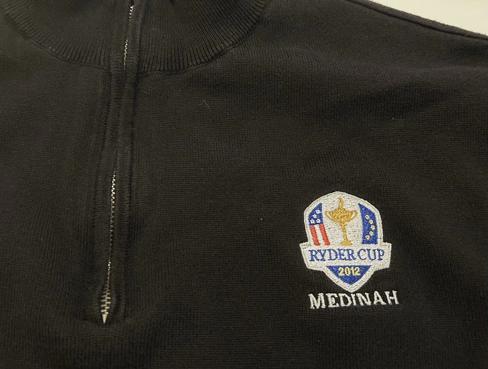 Cutter & Buck 1/4 Zip Sweater for 2012 Ryder Cup Medinah NBC Golf Channel Mens L - Image 3 of 4