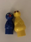 Vintage 1977 Fisher-Price Little People Sesame Street Big Bird & Grover Figures