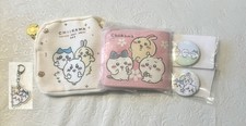 5pc CHIIKAWA TRIO Merch Pack Gift Small Storage Bag Wallet Pin Acrylic Keychain