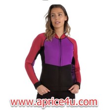 BRP Sea-Doo Sz S Women's Montego PWC Wetsuit Jacket Violet Stretchy Neoprene UV