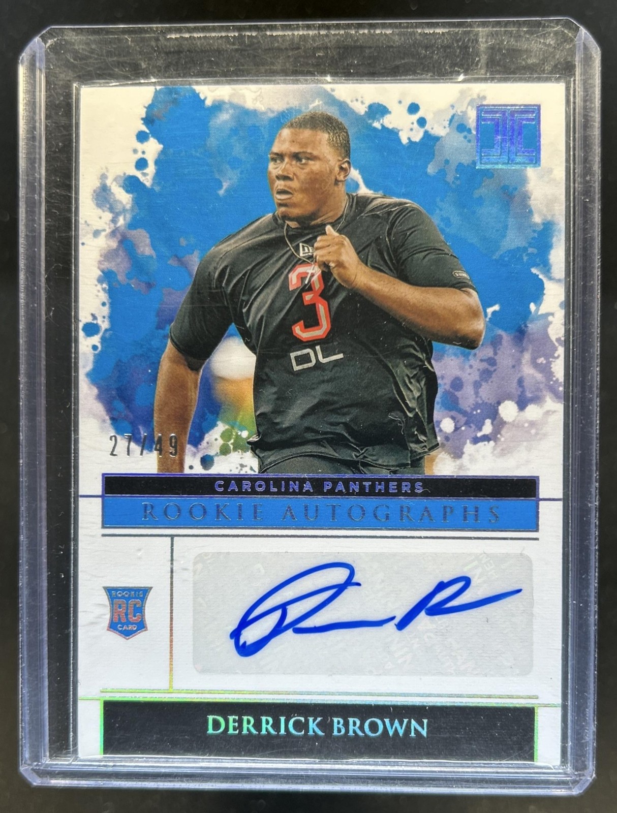 Derrick Brown Panini Impeccable #144 Autograph Silver
