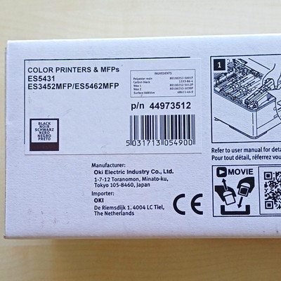OKI Original Toner Schwarz 44973512 für ES5431 / ES3452MFP / ES5462MFP