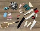 VTG JAPAN  AUTHENTIC BARBIE & FRIENDS ACCESSORY LOT 1960'S GLOVES, SHOES & MORE