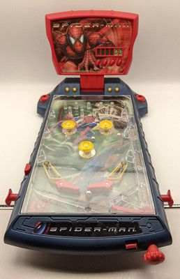 2002 Marvel Spider-Man Electronic Pinball Machine Table Top Radio Shack