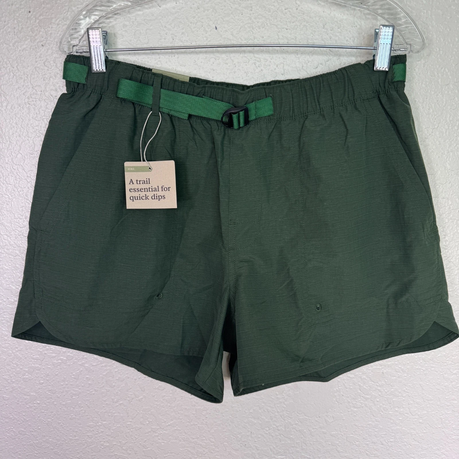 REI Trailmade Amphib Shorts Womens Medium Hiking Hike Swim Heritage Spruce Green