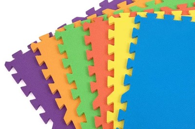 Rainbow Foam Play Mat Interlocking Tiles Non Toxic Baby Kids Floor Puzzle 1Pk