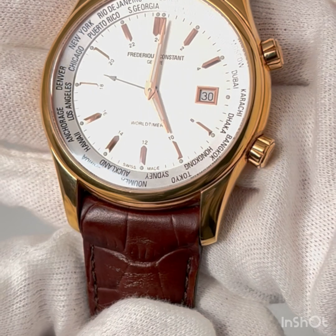 Frederique Constant FC-255X6B4/5/6 Quartz World Time Men Watch