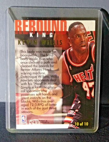 1994-95 Kevin Willis Fleer Ultra Rebound King #10 Basketball Card - Picture 2 of 2