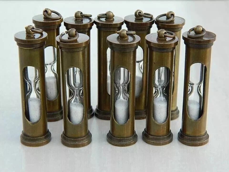 Lot Of 10 Unit Brass Sand Timer Pendant Key Chain Maritime Antiques Hourglass
Opens in a new window