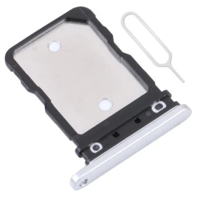 For GOOGLE PIXEL 7 single sim card tray holder caddy plateau white silver snow