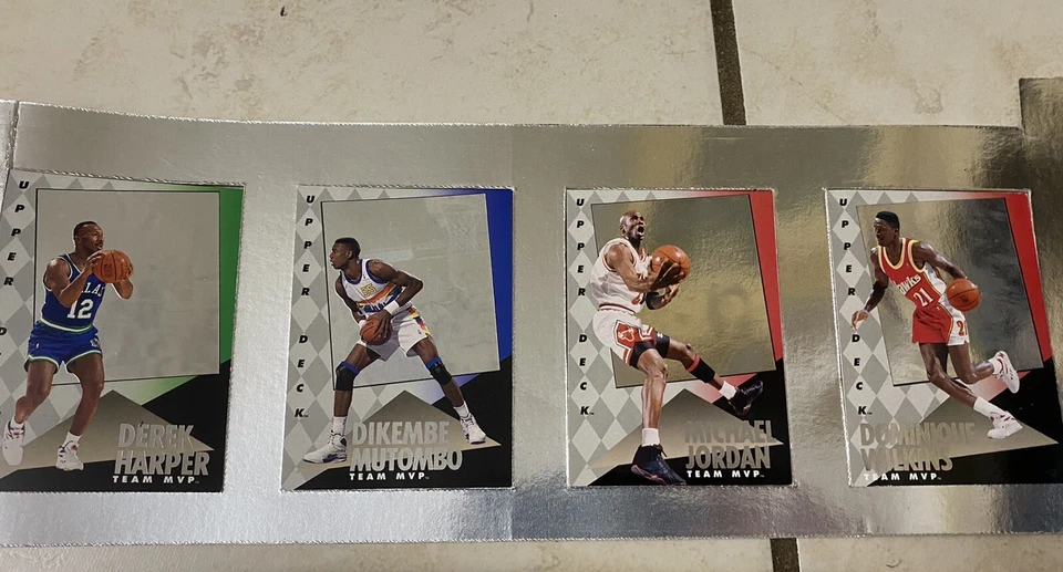 Upper Deck NBA 球队 MVP 1993 全息图套装 25 件带未来 MVP 乔丹 罕见 — 第 3/4 张图片