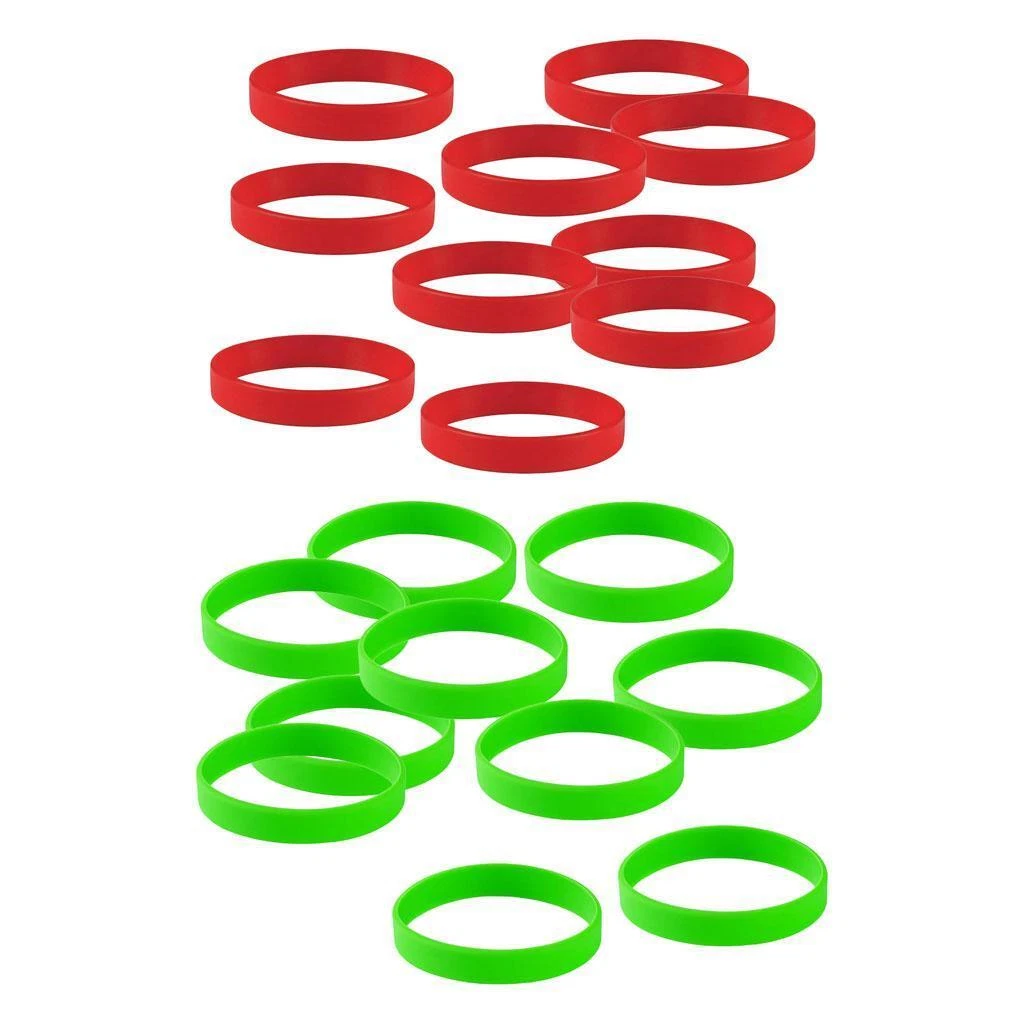 Green rubber shop wristbands
