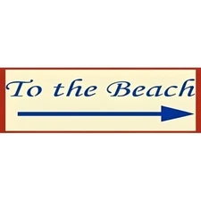 TO THE BEACH SIGN STENCIL -  INSPIRATIONAL HOLIDAY TEMPLATE - The Artful Stencil