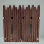Vintage Playmobil Fort Bravo Part: Log Wall Short Section X2