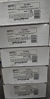 5 RU-MX4 Professional 4 Channel Microphone/Line Mixer 