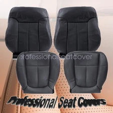 For 09-14 Ford F150 Both Side Replacement Leather Bottom & Top Seat Cover Black