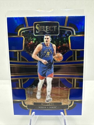 2023-24 Panini Select Card #32 Nikola Jokic Blue Silver