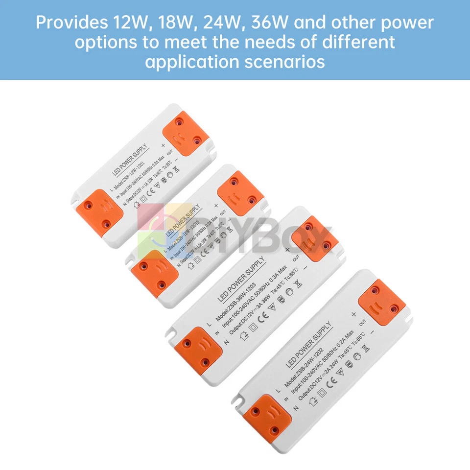 12V LED Driver Constant Voltage Driver Power Supply Transformer 12-36W AC185-260 - Image 3 of 4