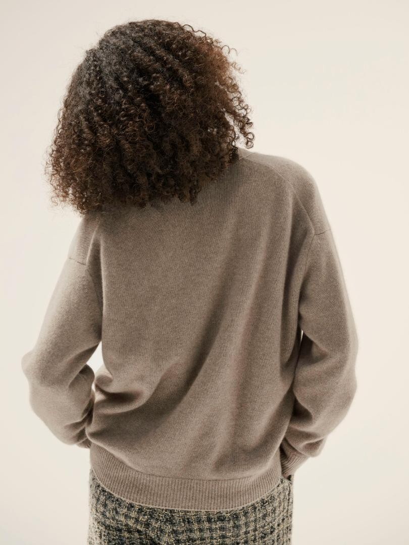 AURALEE 22AW Baby Cashmere Knit Cardigan Natural Brown From AURALEE 22AW Baby Cashmere Knit Cardigan Natural Brown From