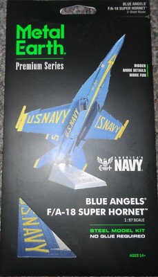 Blue Angels F/A-18 Super Hornet Metal Earth Premium Series Steel Model Kit