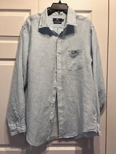 Vineyard Vines Tucker 100 Linen Mens Classic Fit Button Down Shirt Size L
